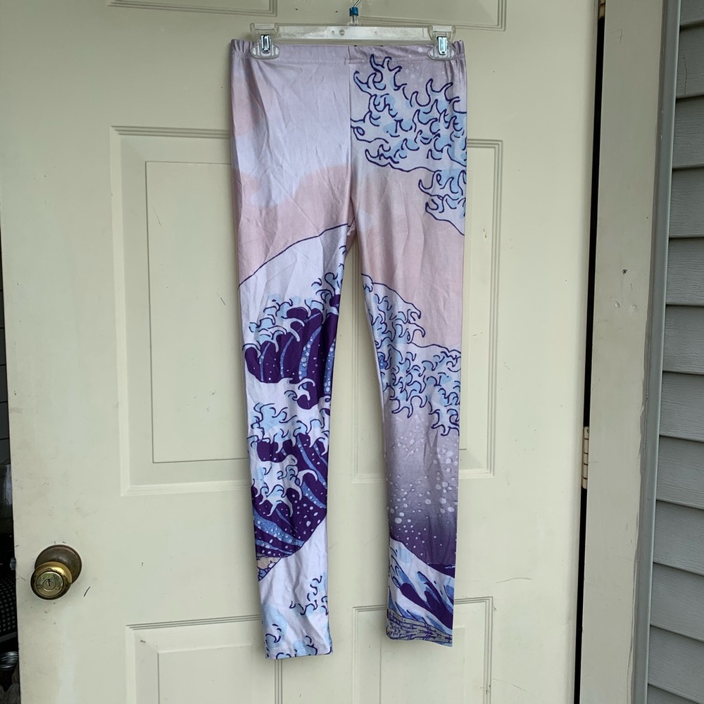 New nylon multi-color leggings size L/Xl